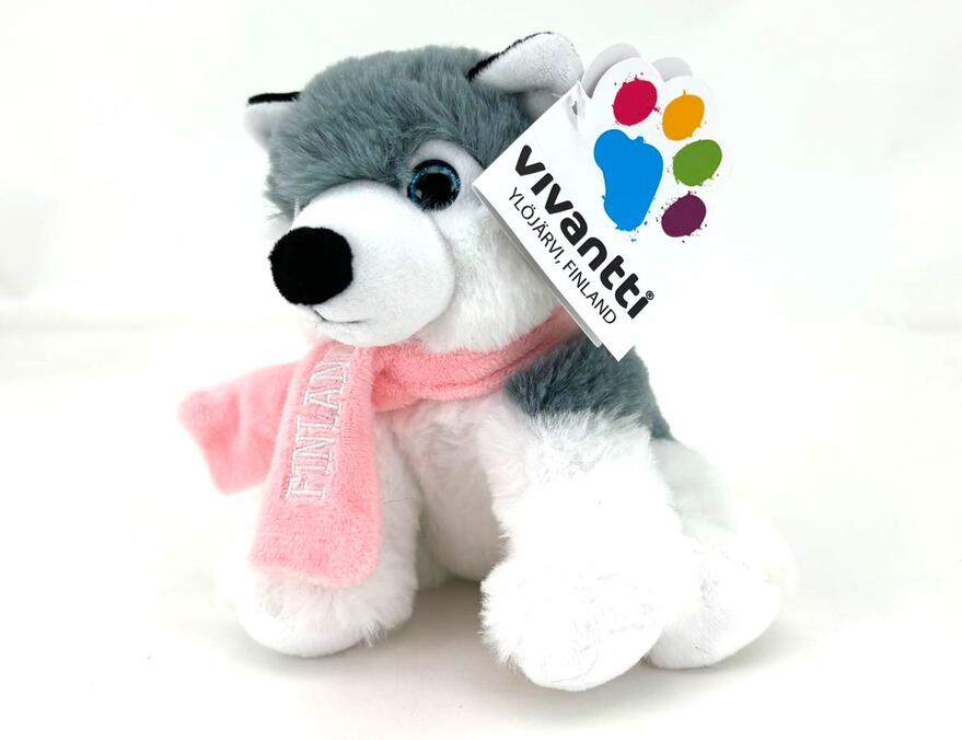 Husky  FINLAND 17cm ist. pink huivi