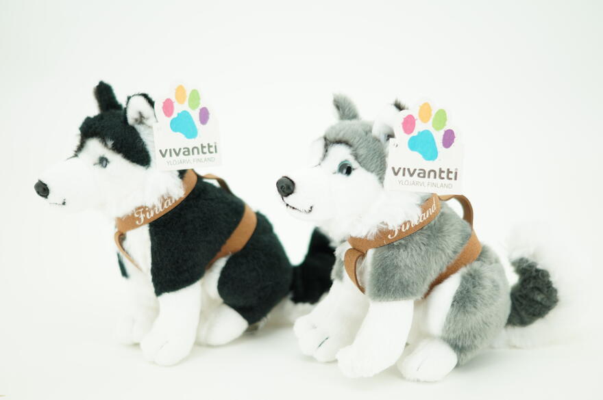 Husky Finland  istuva harmaa tai mu  20cm